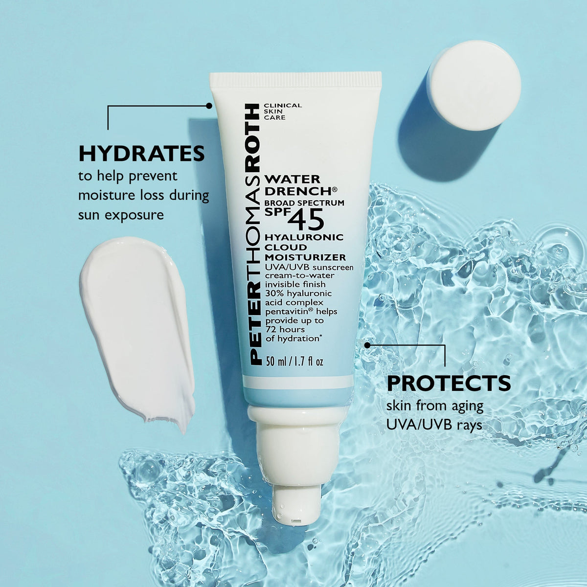 Water Drench Broad Spectrum SPF 45 Hyaluronic Cloud Moisturizer|1.7 fl oz