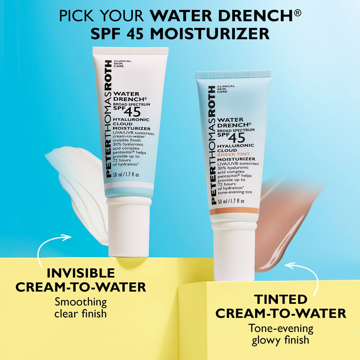 Water Drench Broad Spectrum SPF 45 Hyaluronic Cloud Sheer Tint Moisturizer|50 ml / 1.7 fl oz